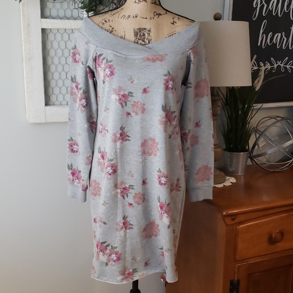 Maurices off the shoulder sweatshirt dress size S